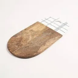 Enamelled Geometric Wooden Chopping Board-39