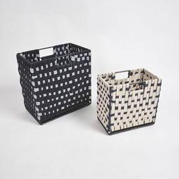 Monochrome Cotton Cord Baskets (Set of 2)-image-36
