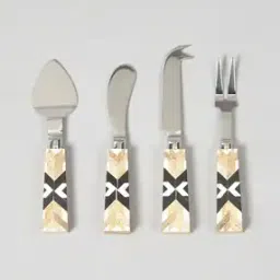 Set of 4 Art Deco Stainless Steel Cutlery Set-18