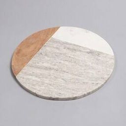 Colorblock Marble & Acacia Wood Round Chopping Board-picture-11