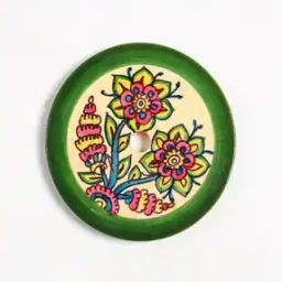 Set of 4 Handpainted & Turned Wood Channapatna Coasters with Stand-image-14