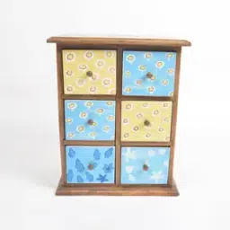 Hand Cut & Painted Mini Chest of Drawers-40