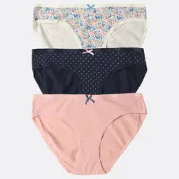 Pack of 3 Stretch Cotton Mid Rise Bikini Panty-picture-47