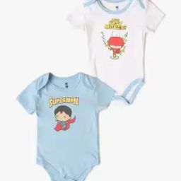Unisex Pack of 2 Printed Rompers-24