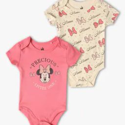 Infants Pack of 2 Printed Round-Neck Onesies-16