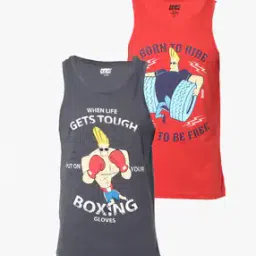 Pack of 2 Johnny Bravo Print Vests-picture-39