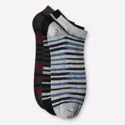 Pack of 3 Assorted Ankle-Length Socks-12