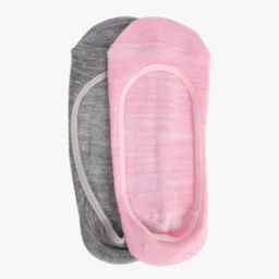 Set of 2 Heathered No Show Socks-image-91
