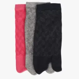 Pack of 3 Geometric Pattern Socks-31
