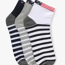 Pack of 3 Striped Ankle-Length Everyday Socks-picture-18
