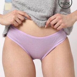 Women Pack of 3 Low-Rise Bikini Briefs-image-81