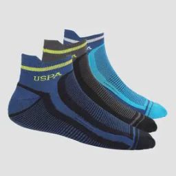 Men Pack of 3 ES006 Striped Ankle-Length Everyday Socks-image-130