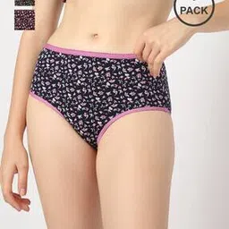 Women Pack of 3 Floral Print High-Rise Briefs-image-56