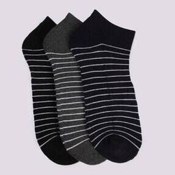 Pack of 3 Striped Ankle-Length Socks-image-129