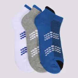 Pack of 3 Geometric Print Ankle-Length Socks-image-82