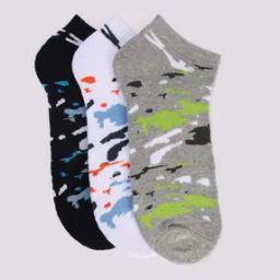 Men Pack of 3 Printed Loafer Socks-image-33