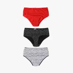 Pack of 3 Printed High-Rise Briefs-3