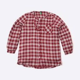 Checked Cotton Shirt Top with Patch Pocket-image-16