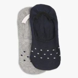 Men Pack of 2 Polka-Dot Print No-Show Socks-26