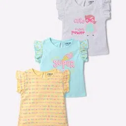 Pack of 3 Graphic Print Crew-Neck T-Shirts-image-32