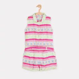 Printed Jumpsuit with Peter-Pan Collar-image-76