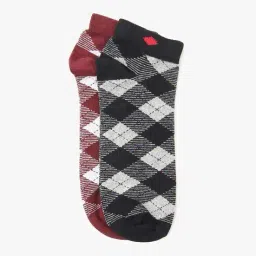 lee cooper Pack of 2 Geometric Patterned-Knit Ankle-Length Socks image 1