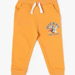 Boys Typographic Print Cotton Joggers-picture-39