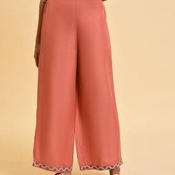 Mid-Rise Palazzos with Elasticated Waist-image-40