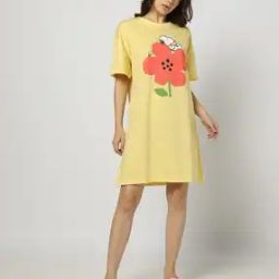 Women Typographic Print Nightdress-picture-41