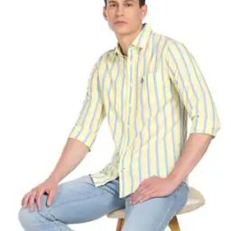 Striped Patch Pocket Shirt-62