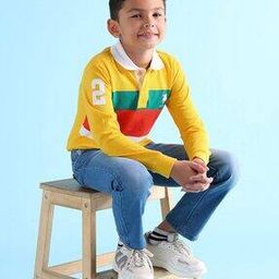 Boys Striped Polo T-Shirt-image-61