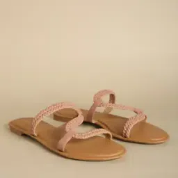 Braided Open-Toe Flat Sandals-image-35