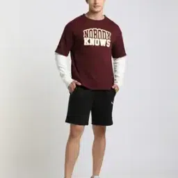 Typographic Print Crew-Neck Oversized Fit Sweatshirt-image-3