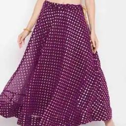 Micro Print Flared Skirt with Drawstring Waist-image-20