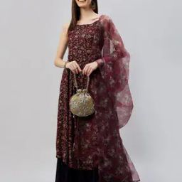 Floral Print Organza Dupatta-picture-48