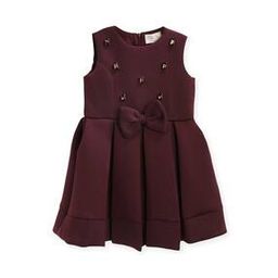 Fit & Flare Dress with Embellishments-image-60