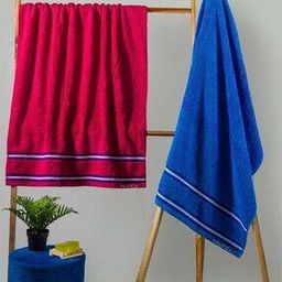Set of 2 Striped High-Absorbent Bath Towels-13