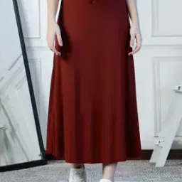 Ribbed Skirts with Drawstring Waistband-image-0