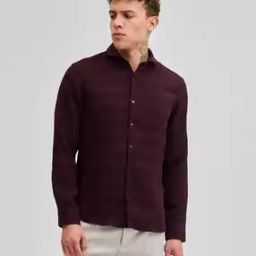 Men Textured Slim Fit Shirt-image-89