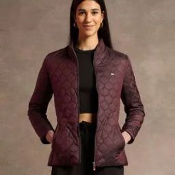 Women Quilted Regular Fit Bomber Jacket-image-64