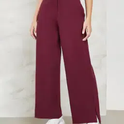 Women Flared Track Pants with Insert Pockets-image-107