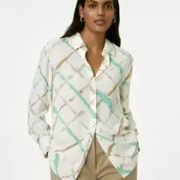Printed Collared Blouse-image-37