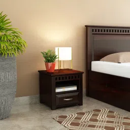 woodenmood Prashiv Solid Wood Bedside Table in Walnut Finish-picture-34