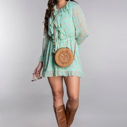 MKOAL Printed Tie-Up Neck Ruffled Playsuit-picture-35