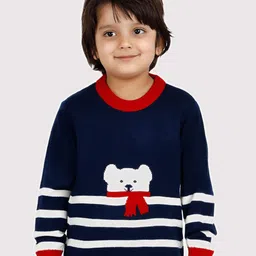 JoE Hazel Boys Self Design Long Sleeves Acrylic Pullover-picture-14