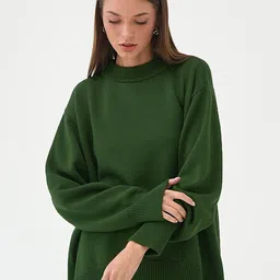 LULU & SKY Round Neck Drop Shoulder Sleeves Pullover-picture-41