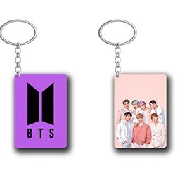 laxmi cases BTS Army Logo Rectangle Shape KeyChain BTS V | BT 21 Keychain | BTS Merch | BTS Keyring image 1