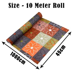 Kuber Industries Orange & White Shelf Liner Organisers image 2