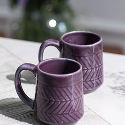 ARAVALII 6 Pcs Textured Ceramic Cups-10