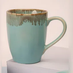 ARAVALII Green 2 Pieces Printed Ceramic Cups 300 ml-14